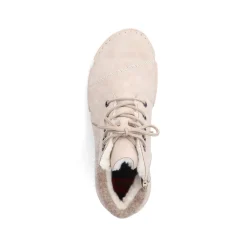 Rieker Damen Schnürstiefel hellbeige