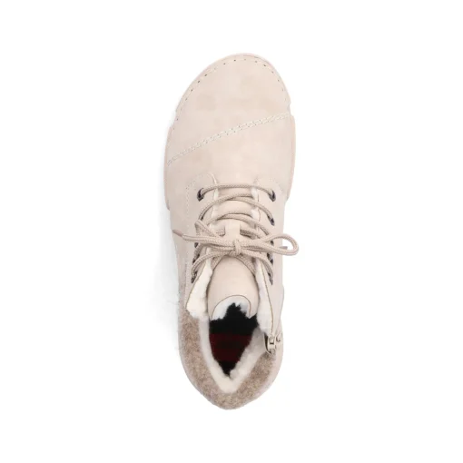 Rieker Damen Schnürstiefel hellbeige