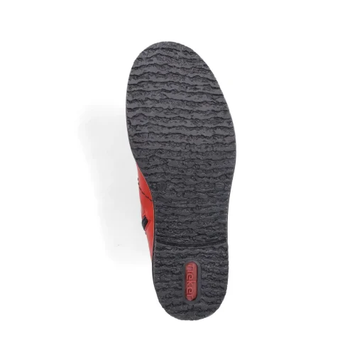 Rieker Damen Schnürstiefel erdbeerrot
