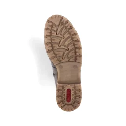 Rieker Damen Schnürstiefel mondgrau