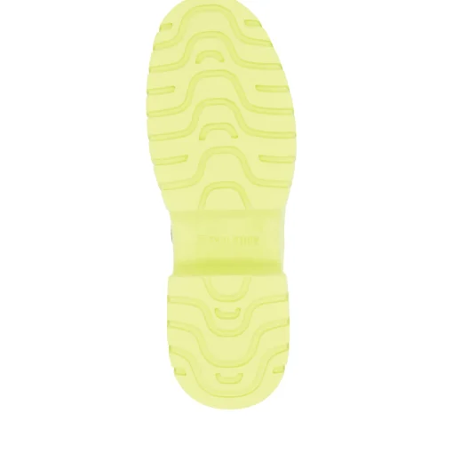 Rieker Damen Schnürstiefel mattschwarz-neongrün