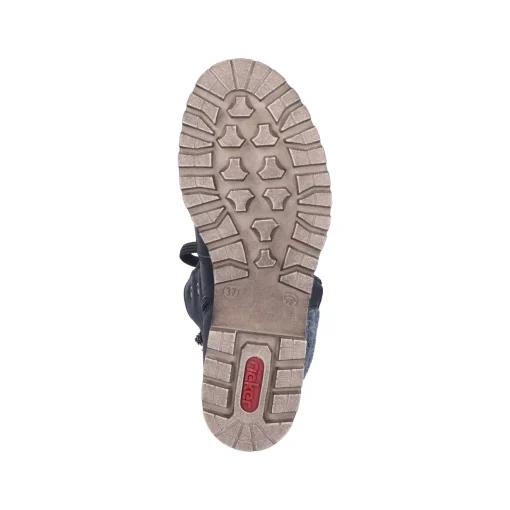 Rieker Damen Schnürstiefel nachtschwarz