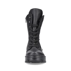 Rieker Damen Schnürstiefel tiefschwarz