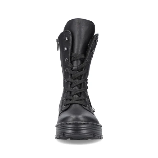 Rieker Damen Schnürstiefel tiefschwarz
