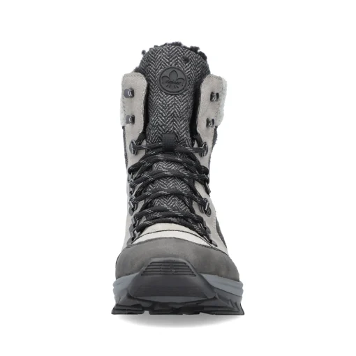 Rieker Damen Schnürstiefel silbergrau