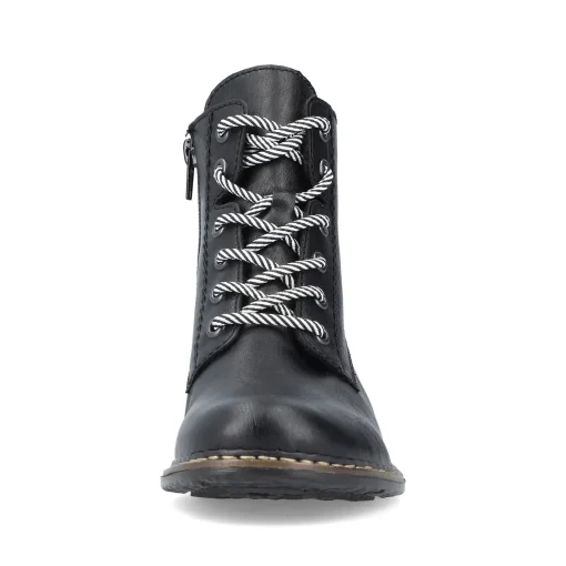 Rieker Damen Schnürstiefel asphaltschwarz