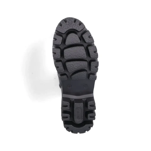 Rieker Damen Schnürstiefel mattschwarz