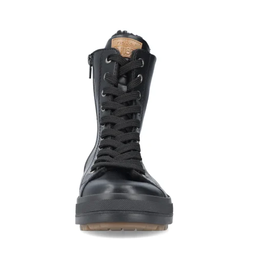 Rieker Damen Schnürstiefel tiefschwarz