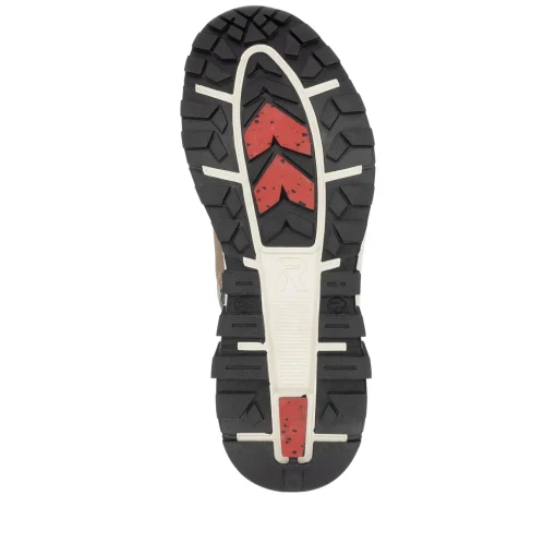 Rieker Damen Schnürstiefel braunbeige-schwarz