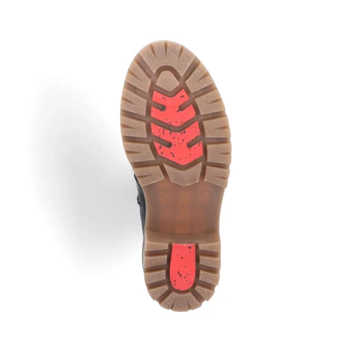 Rieker Damen Schnürstiefel tiefschwarz