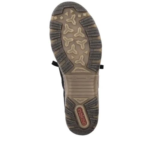 Rieker Damen Schnürstiefel tiefschwarz
