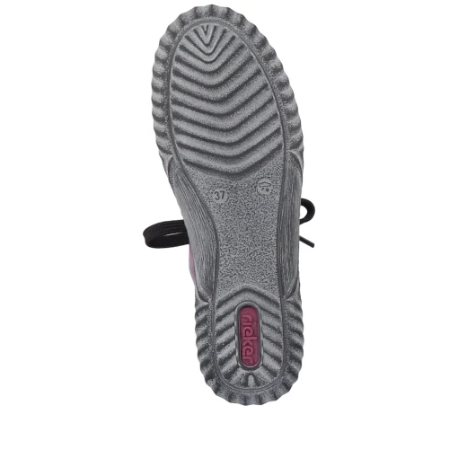 Rieker Damen Schnürstiefel aubergine-schwarz
