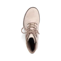 Rieker Damen Schnürstiefel hellbeige