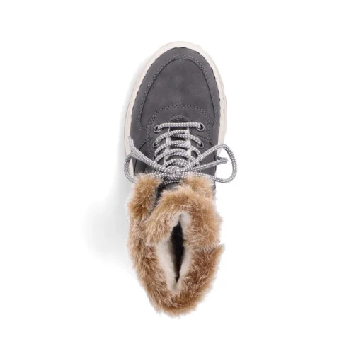 Rieker Damen Schnürstiefel granitgrau