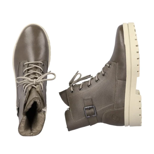 Rieker Damen Schnürstiefel asphaltgrau