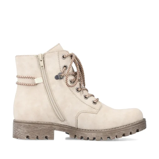 Rieker Damen Schnürstiefel hellbeige