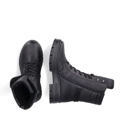 Rieker Damen Schnürstiefel tiefschwarz