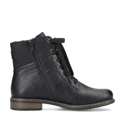 Rieker Damen Schnürstiefel tiefschwarz