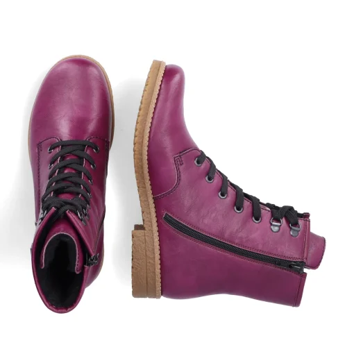Rieker Damen Schnürstiefel aubergine