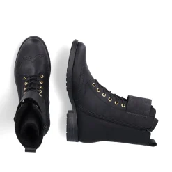 Rieker Damen Schnürstiefel asphaltschwarz