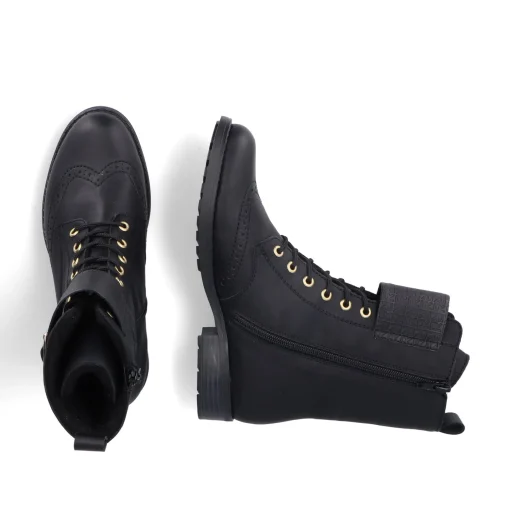 Rieker Damen Schnürstiefel asphaltschwarz