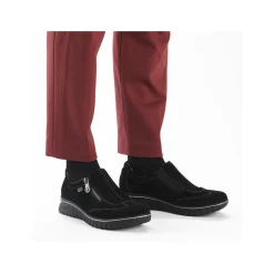 Rieker Damen Slipper asphaltschwarz