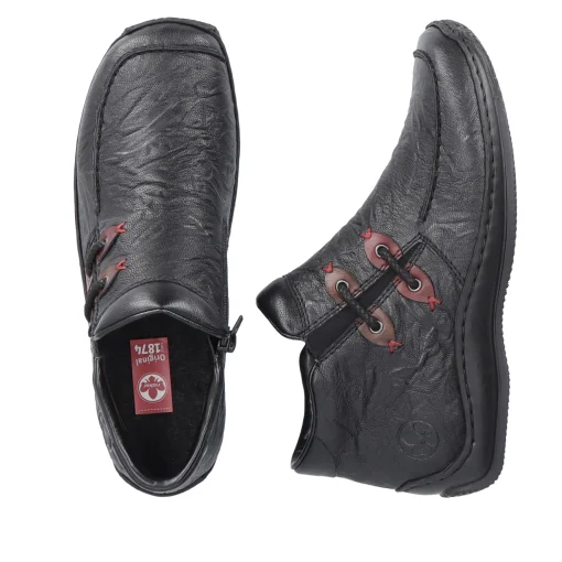 Rieker Damen Slipper asphaltschwarz
