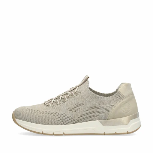 Rieker Damen Slipper beige-grau