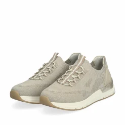 Rieker Damen Slipper beige-grau