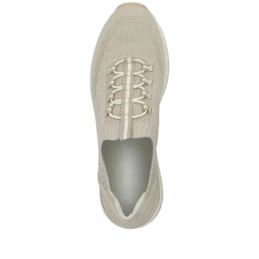 Rieker Damen Slipper beige-grau