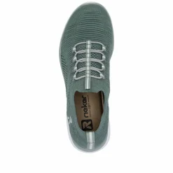Rieker Damen Slipper blaugrün