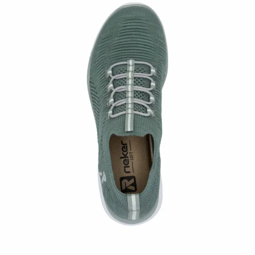 Rieker Damen Slipper blaugrün