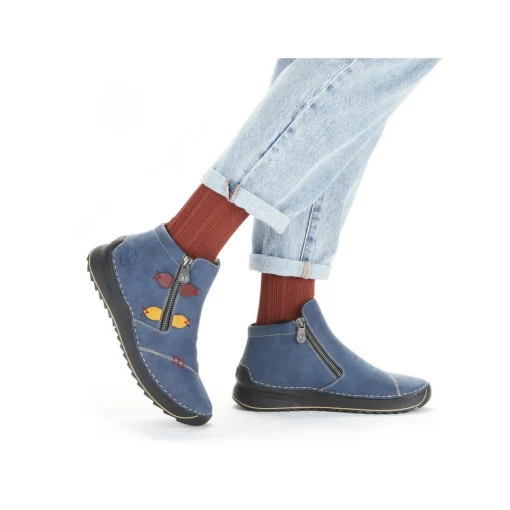 Rieker Damen Slipper blaugrau