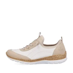 Rieker Damen Slipper cremeweiß
