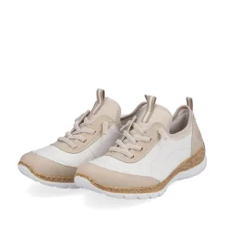 Rieker Damen Slipper cremeweiß