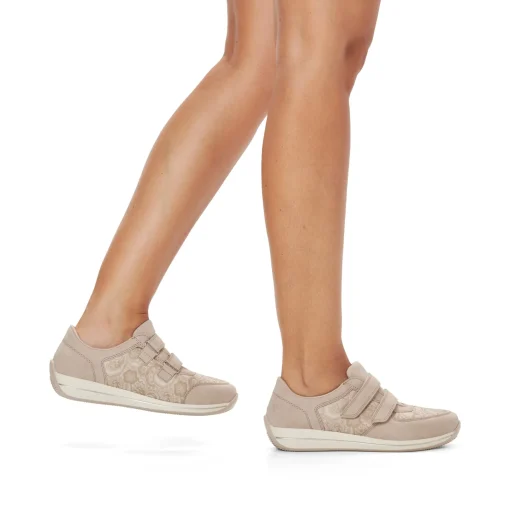 Rieker Damen Slipper cremebeige