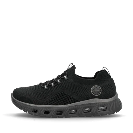 Rieker Damen Slipper graphitschwarz