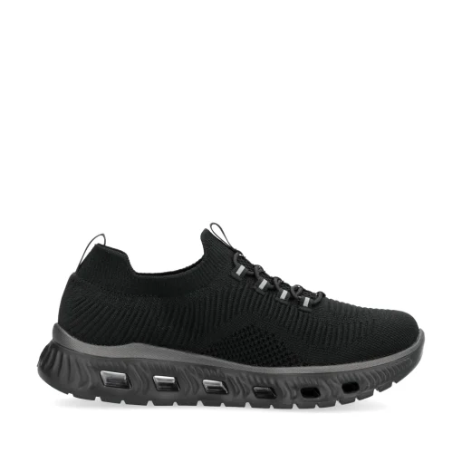 Rieker Damen Slipper graphitschwarz