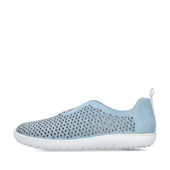 Rieker Damen Slipper hellblau