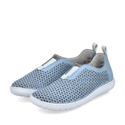 Rieker Damen Slipper hellblau