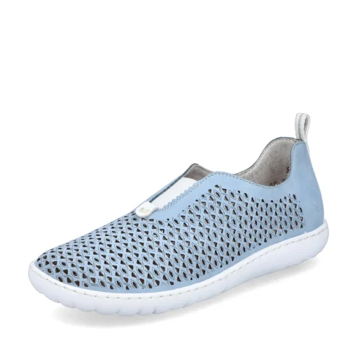 Rieker Damen Slipper hellblau