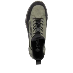 Rieker Damen Slipper kaktusgrün-schwarz
