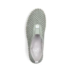 Rieker Damen Slipper khakigrün