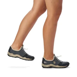 Rieker Damen Slipper schieferblau
