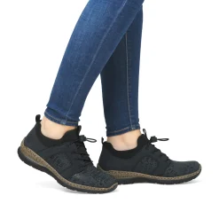 Rieker Damen Slipper schwarzblau