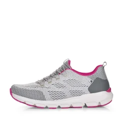 Rieker Damen Slipper silver grey