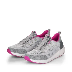 Rieker Damen Slipper silver grey