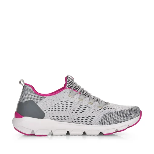 Rieker Damen Slipper silver grey