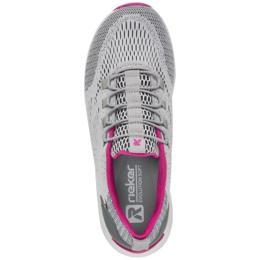 Rieker Damen Slipper silver grey