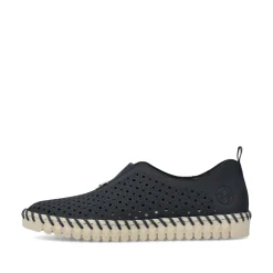Rieker Damen Slipper stahlblau